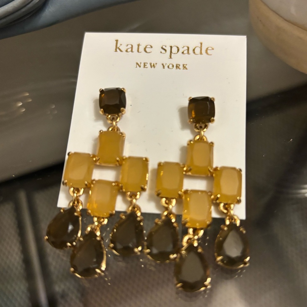 Kate Spade Gold Chandelier Earrings NWT